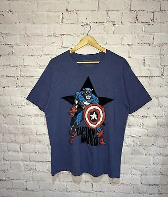 Buy Disney Store Marvel Captain America Velvet T Shirt Graphic Print Size Large • 6.99£