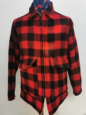 Buy Vintage   Red Plaid Mackinaw Jacket  Size   MEDIUM Americana  • 55£