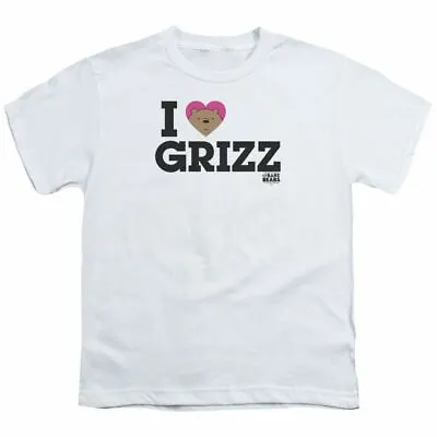 Buy We Bare Bears Heart Grizz Kids Youth T Shirt Licensed Cartoon Tee White • 13.77£