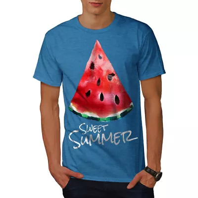 Buy Wellcoda Sweet Summer Bite Mens T-shirt, Watermelon Graphic Design Printed Tee • 14.99£