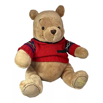 Buy Disney Store 2007 Winnie The Pooh Christmas Red Knitted Jumper Plush/ Soft Toy • 9.99£