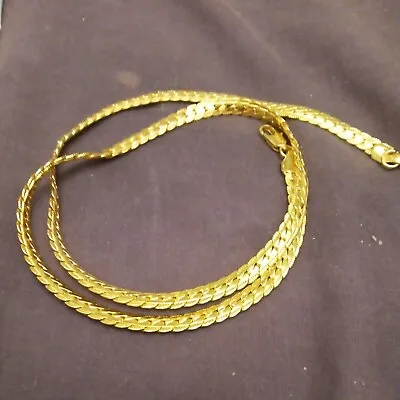 Buy Gold 18K GF Luxury 6mm Curb Chain Necklace Jewellery Gift Men Women Teens Heavy  • 12.99£
