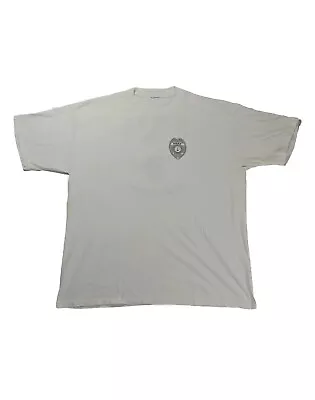 Buy Vintage 90s Single Stitch T-shirt XL White US Police Department Front Back Print • 16.95£