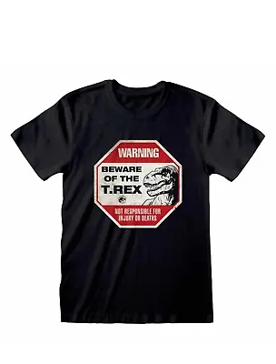 Buy Jurassic World Dominion - Beware Of T Rex T-Shirt (Black) • 13.99£