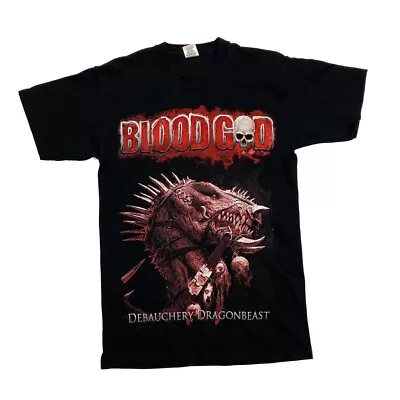 Buy BLOODGOD “Debauchery Dragonbeast” Death Heavy Metal Band T-Shirt Small Black • 17£