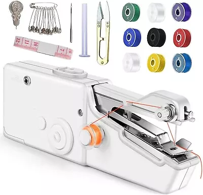 Buy Mini Handheld Cordless Sewing Machine Hand Held Thread Stitch Clothes Portable • 7.99£