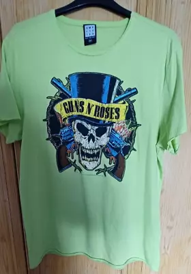 Buy Guns 'n' Roses T Shirt By Amplified, Lime Green, Size XXL • 9.50£