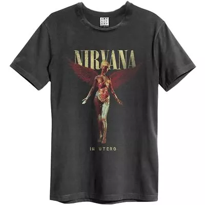 Buy Amplified Nirvana In Utero Colour Unisex Charcoal Cotton T- • 22.95£