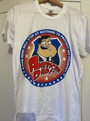 Buy Official American Dad Stan T Shirt White Size S Xmas Gift • 12£
