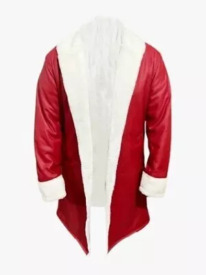 Buy Men's Christmas Long Leather Shearling Coat Best Christmas Gift Bomber Jacket • 139£