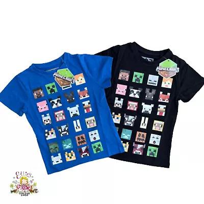 Buy Minecraft T-Shirt Top Boys Game Kids Childrens Short Sleeve Creeper Tshirt Gamer • 5.39£