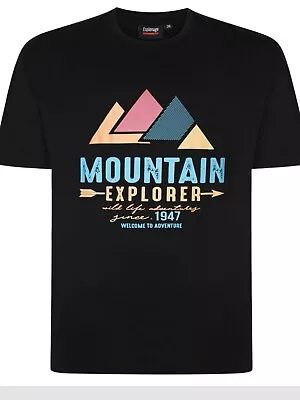 Buy New In Espionage Black  Mountain Tee Shirt T354 2xl3xl 4xl5xl6xl7xl8xl • 19.99£