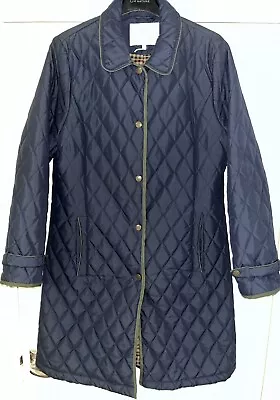 Buy House Of Bruar Quilted 3/4 Length Coat / Jacket, Blue, Women’s UK 14 • 42.49£