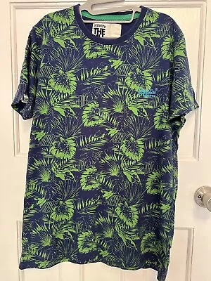 Buy Superdry Mens - The All Over Brand T-shirt Leaf Pattern, Size Xl • 4.99£