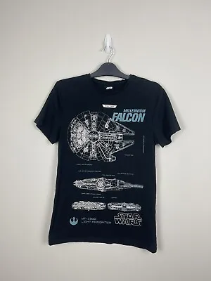 Buy Star Wars Millennium Falcon T-shirt Graphic Design Size S Fast UK Shipping✅ • 8.39£