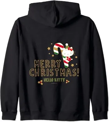 Buy Unisex Women Men Teen Merry Christmas Hello Kitty Hoodie Jumper, Black, Size M • 22£