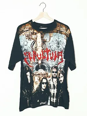 Buy Sepultura Vintage 90s Big Print EMPIRE T-Shirt - Brazilian Metal Band - Rare • 209.90£