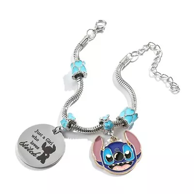Buy Lilo And Stitch Girls Jewellery Friendship Charm Bracelet Birthday Gifts • 4.50£