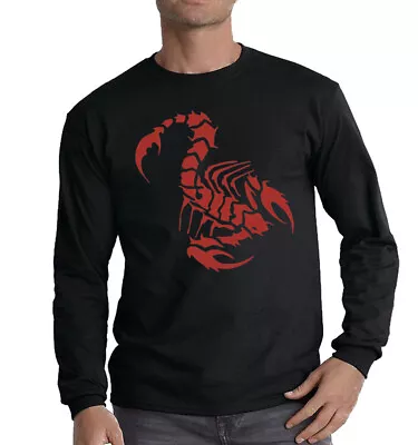 Buy New Scorpion Long Sleeve Men’s Novelty Party Tattoo Gift Top Tee • 14.99£