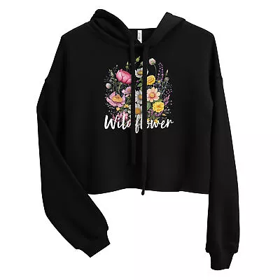 Buy Wildflower Dream Crop Hoodie: Embrace Nature With This Statement Piece • 43.41£