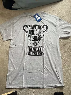 Buy Vintage 2015 Chelsea Football Club Capital One Cup Winners T Shirt Medium • 4.99£