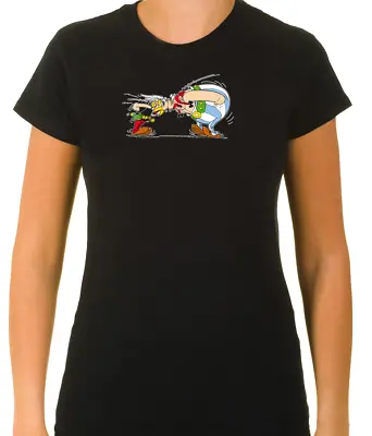 Buy Asterix & Obelix Funny Characters  3/4 Short Sleeve T Shirt Woman K1003 • 9.51£