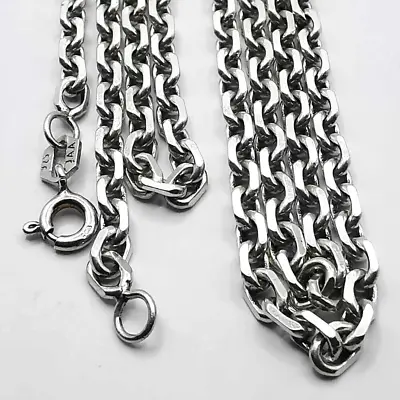 Buy Heavy Necklace Sterling Silver 925 Men Woman Jewelry Fashion Collar Chain 63 Cm • 93.78£