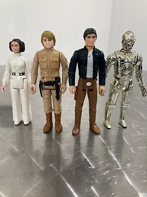 Buy Vintage Star Wars Job Lot Bundle X 4 Han Solo Luke Skywalker Princess Leia C3-PO • 0.99£