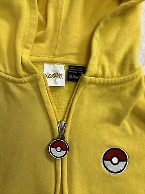 Buy Pokemon Youth Boys Girls Pikachu Zip Up Hoodie Jacket Size XS Unisex Yellow • 3.54£
