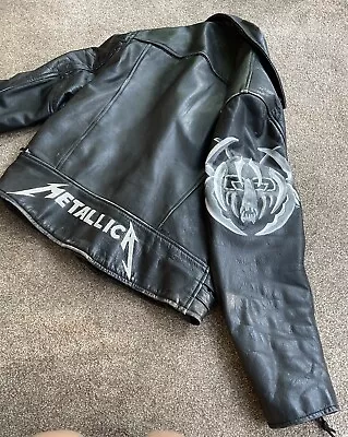 Buy Leather Jacket L Metallica Motörhead Goth Biker Punk Rock. Vintage. Customised • 260£