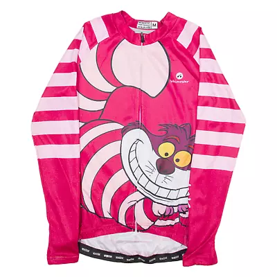 Buy WEIMOSTAR Cheshire Cat Cycling Shirt Full Zip Womens Jersey Pink Long Sleeve M • 18.99£