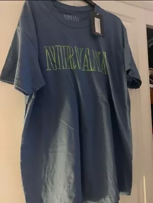 Buy Nirvana T Shirt Grunge Rock Band Merch Size S Kurt Cobain Dave Grohl Oversized • 17.50£
