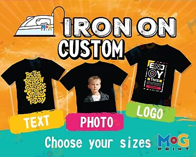 Buy Custom Iron On Heat Transfers Personalised DIY T-shirt Ready Apply DTF Wholesale • 108.75£