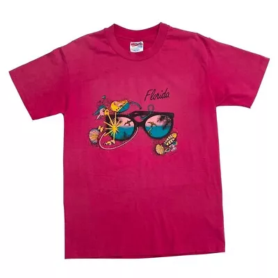 Buy Vintage Hanes (1986) FLORIDA Beach Souvenir Graphic Single Stitch T-Shirt Small • 17£