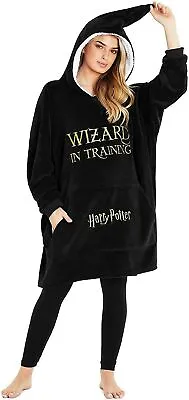 Buy Harry Potter Black Hoodie Blanket Women, Fleece Oversized Sweatshirt • 35.29£