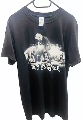 Buy My Chemical Romance MCR Black T-shirt Graphic Live Shot Of Band Rock USA Size M • 5.50£