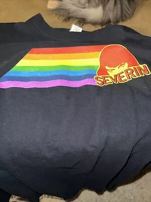 Buy Severin Films - Logo Shirt Black W/rainbow (Large  T-Shirt) • 4.02£