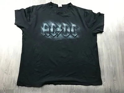 Buy Vintage Black & Blue ACDC Rock Tshirt Band Tshirt Size XL • 30£
