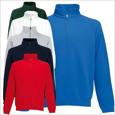 Buy FOTL Men's Zip Neck Sweatshirt Premium Sweat Jacket Quarter 70/30 Zip Neck Top  • 19.77£