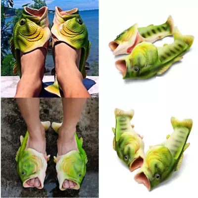 Buy Cool Fish Shower Slippers Ideal For Home Or Beach • 10.08£
