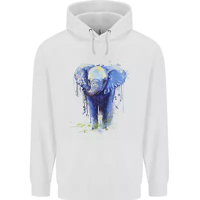 Buy Elephant Watercolour Mens 80% Cotton Hoodie • 24.99£