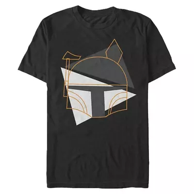 Buy Star Wars Boba Fett Lines Organic Cotton Short Sleeve T-Shirt Black Large • 7.50£