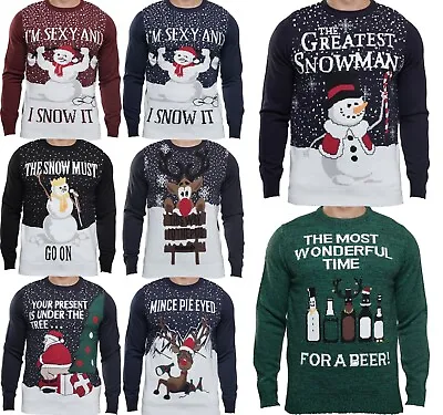 Buy Men's Christmas Novelty Jumper Funny Greatest Snowman Xmas Sweater Top NEW • 19.95£