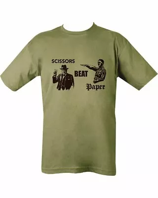 Buy Scissors Beat Paper T-shirt Printed Hitler Churchill Army Ww2 Mens Cotton Funny • 11.99£