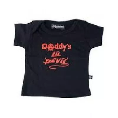 Buy DADDY'S LIL DEVIL Black T-shirt  2-3 YEARS  Darkside Clothing  BNWT  • 6.99£