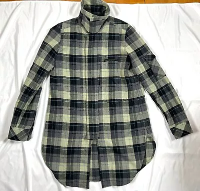 Buy Hysteric Glamour  Long Length Check Flannel Shirt Jacket For Women Gray Free • 75.50£