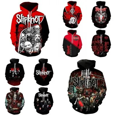 Buy Unisex Slipknot Rock Band 3D Hoodies Sweatshirt Pullover Hooded Top Gift UK • 10.78£