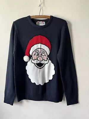 Buy Christmas Jumper Mens Novelty Sweater Santa Father Christmas  Pom Pom Size Large • 12.99£