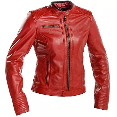 Buy Richa Ladies Scarlett Motorcycle Motorbike Leather Jacket - Red • 255.92£