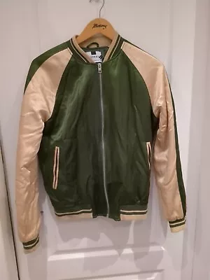 Buy Top Man Green Adult Bomber Jacket Size - Small College Baseball  • 18.99£